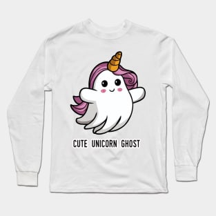 CUTE UNICORN GHOST Long Sleeve T-Shirt